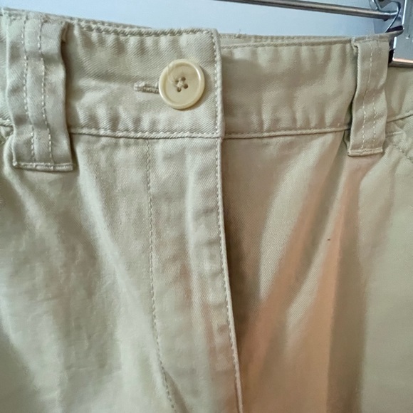 Talbots Khaki Wide Leg Cropped Chino Pants - Stretched - Picture 5 of 5